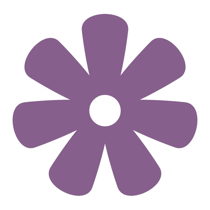 Simple Six Petal Flower
