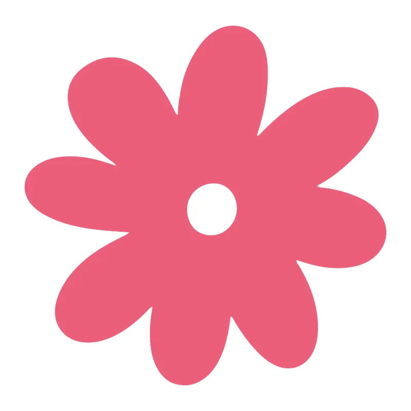 Simple Pink Daisy Flower