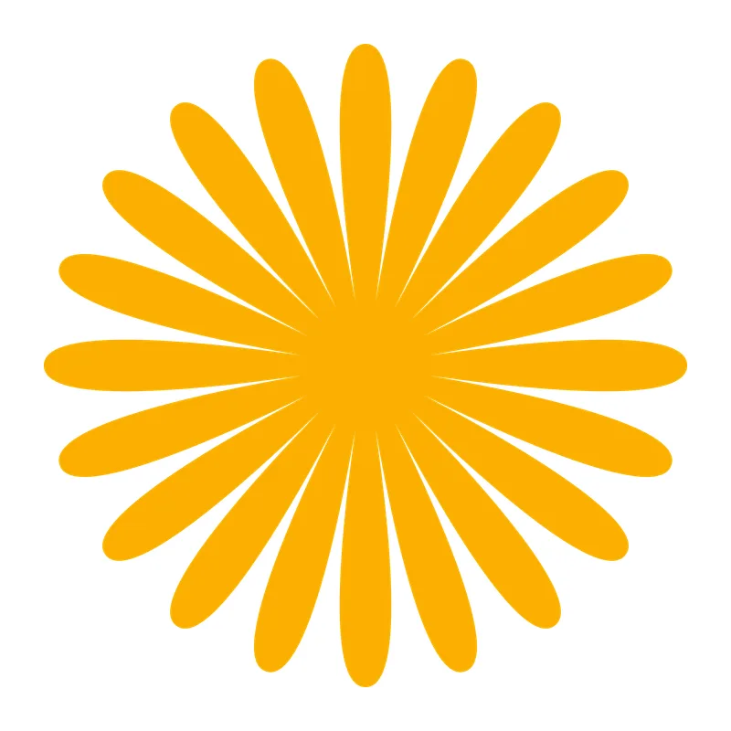 Golden Daisy Flower Burst