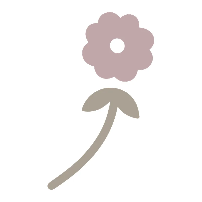 Simple Pink Flower Stem