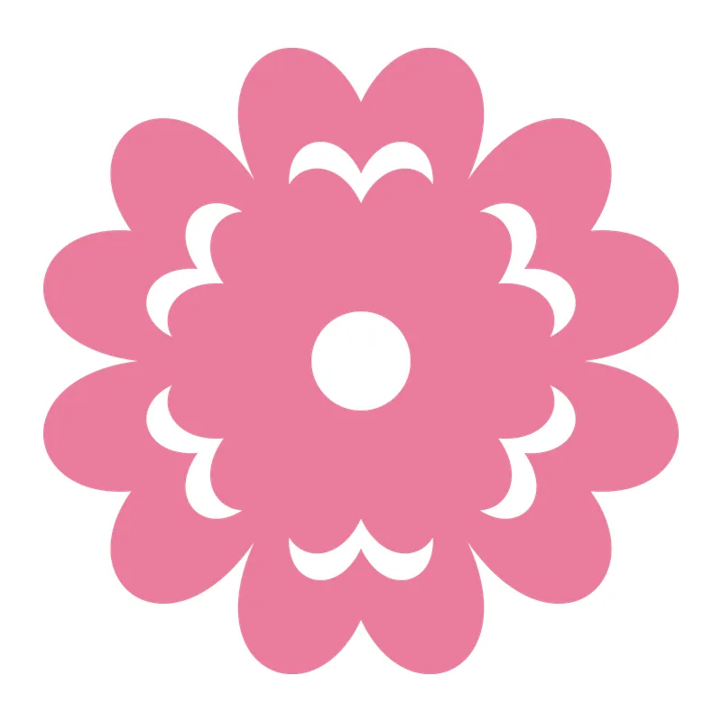 Pink Scalloped Flower