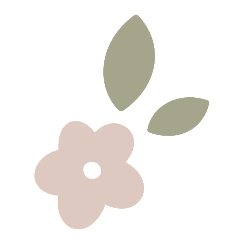 Blush Flower and Leaves