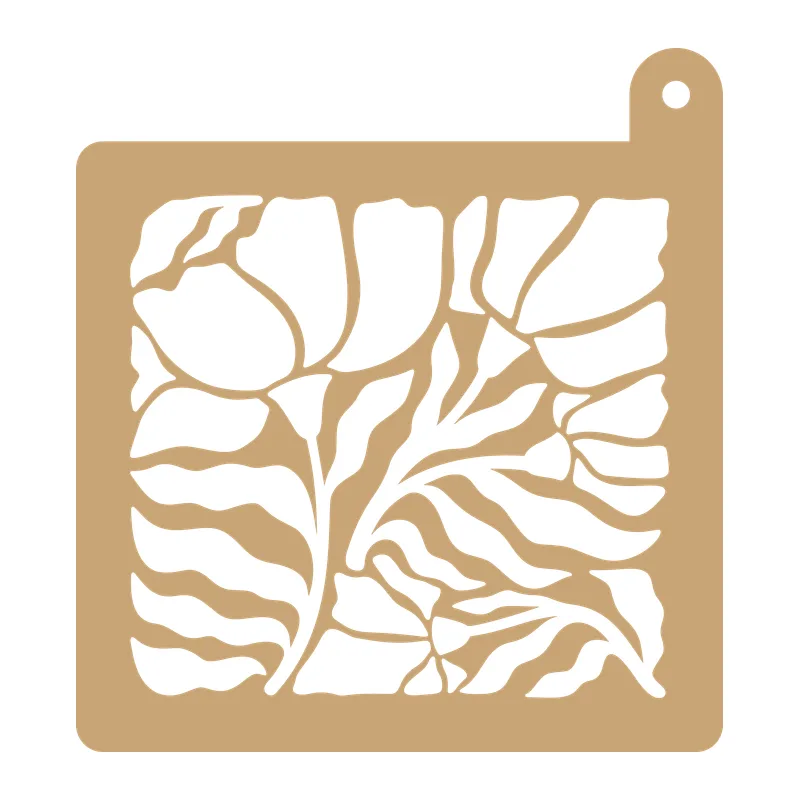 Abstract Flower Stencil
