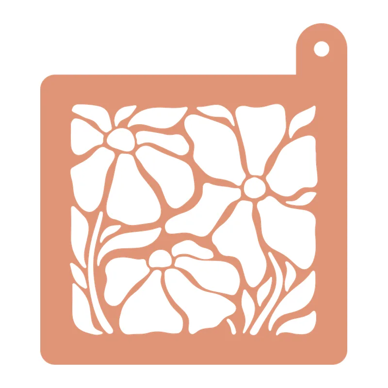 Retro Flower Stencil