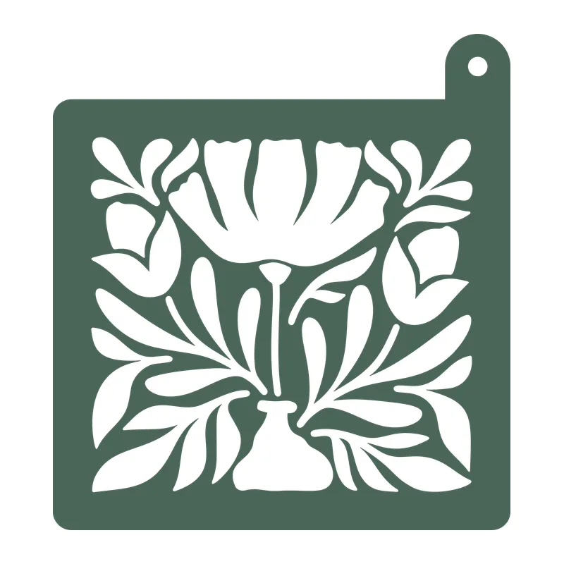Flower Vase Stencil