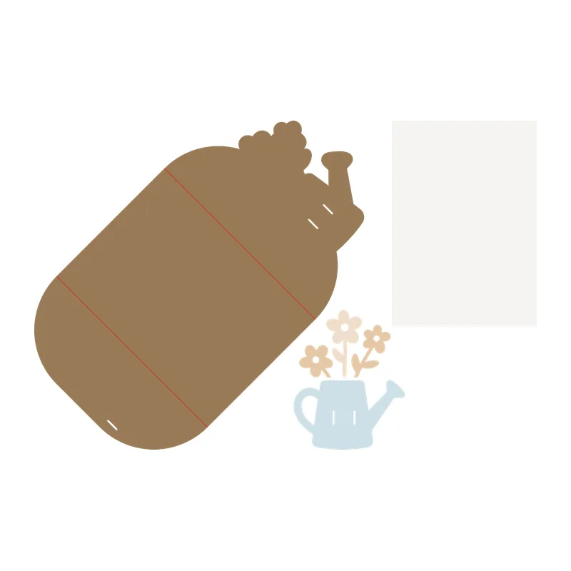 Flower Watering Can Gatefold Card