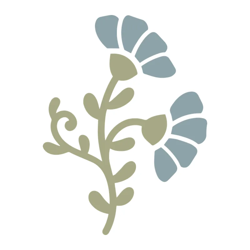 Blue Wildflower Sprig