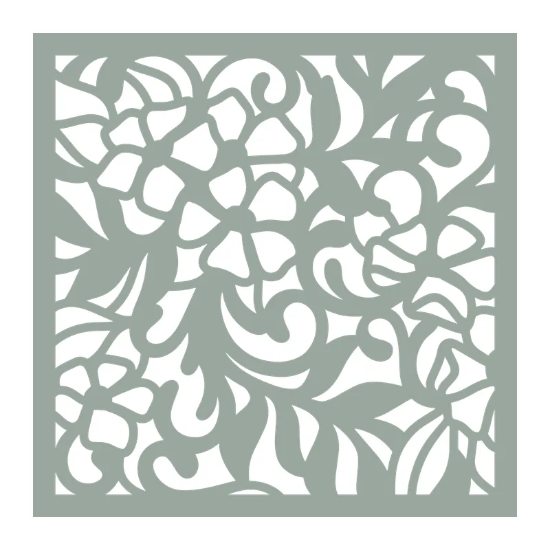 Floral Filigree Square Panel