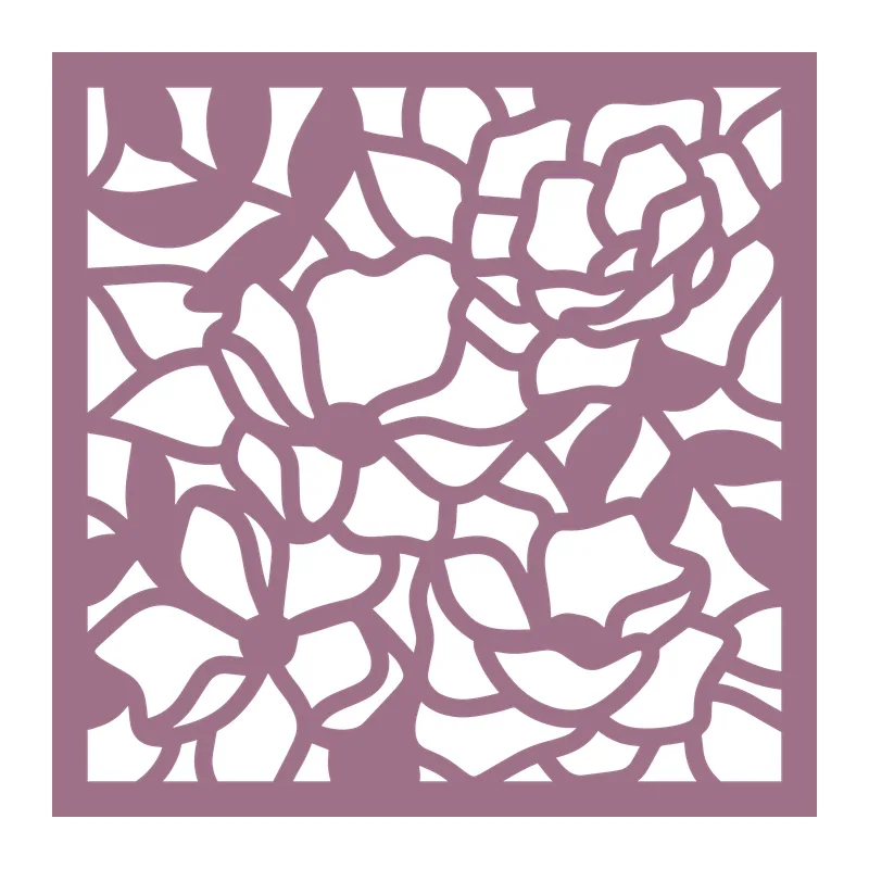 Floral Cutout Square Panel