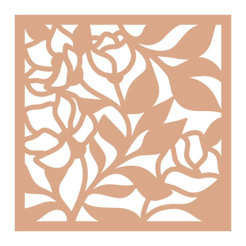 Papercut Rose Square Panel