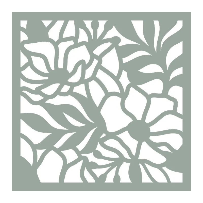Square Floral Cutout Panel