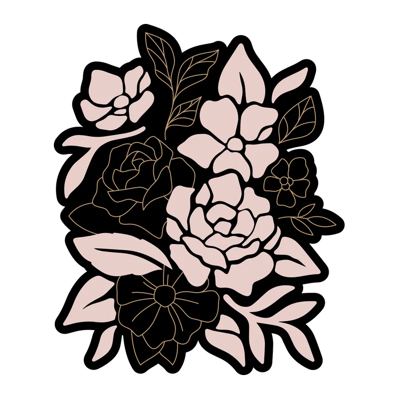 Blush Floral Bouquet Cluster