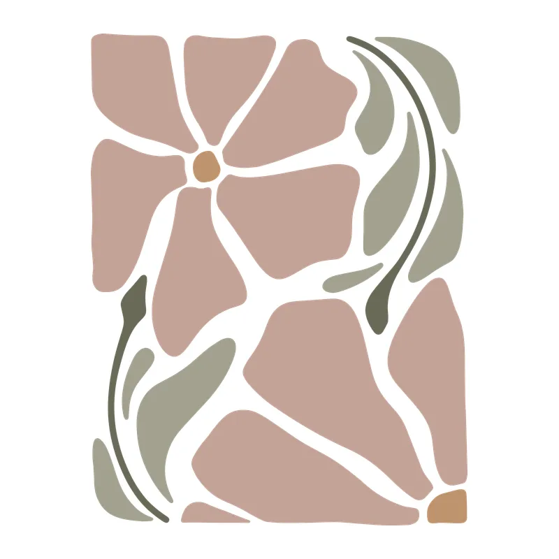 Abstract Boho Flowers