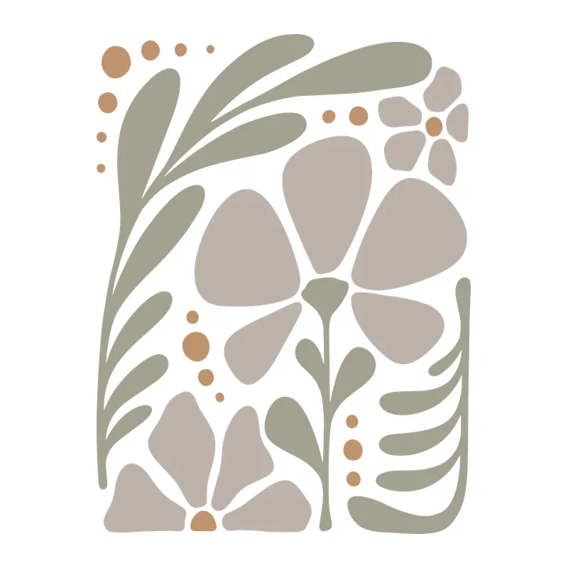 Boho Abstract Flowers