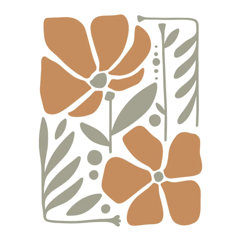 Boho Terracotta Flower Panel