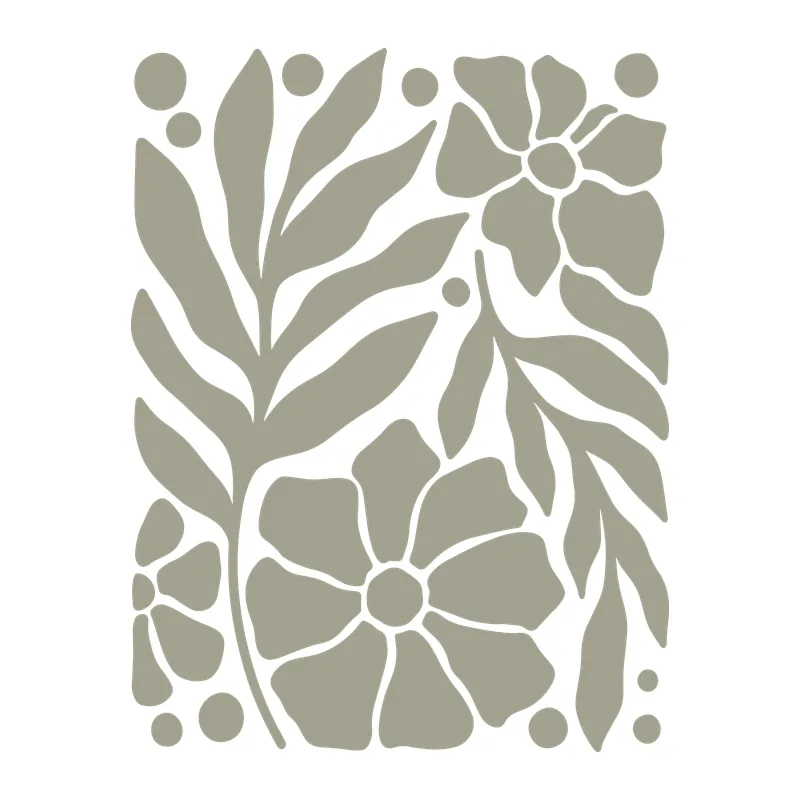 Modern Botanical Flower Panel