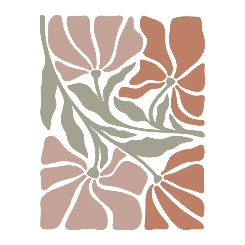 Boho Abstract Flowers