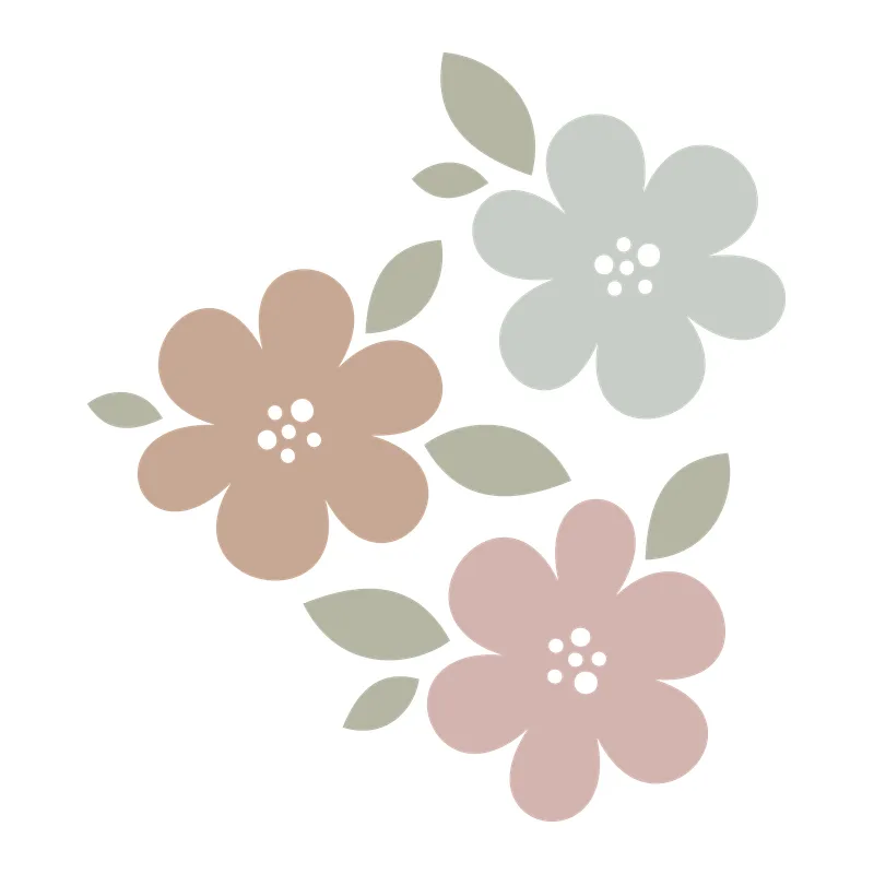 Soft Pastel Flower Trio