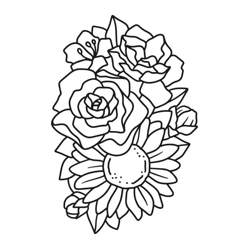 Rose and Sunflower Bouquet