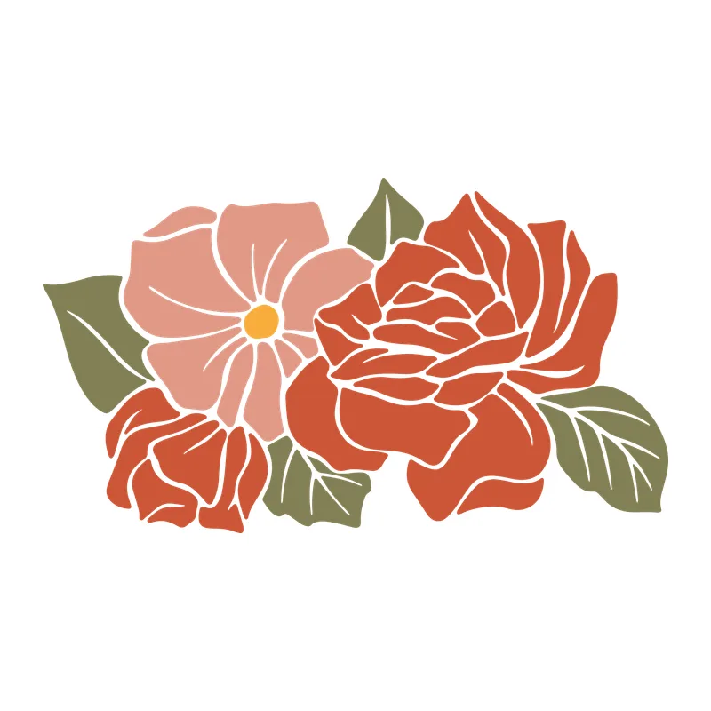 Rose and Blossom Cluster