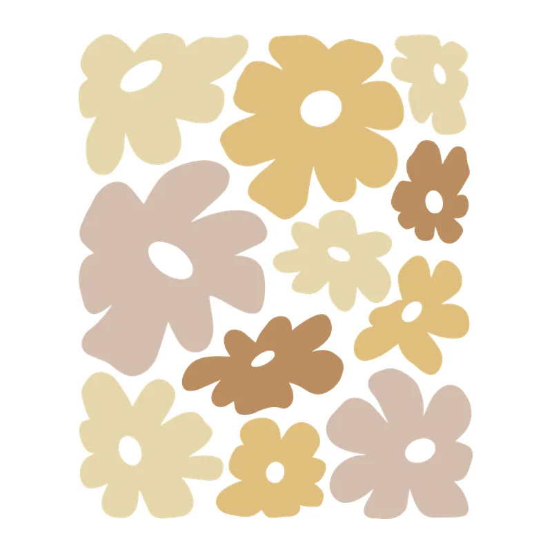 Groovy Retro Flower Cluster