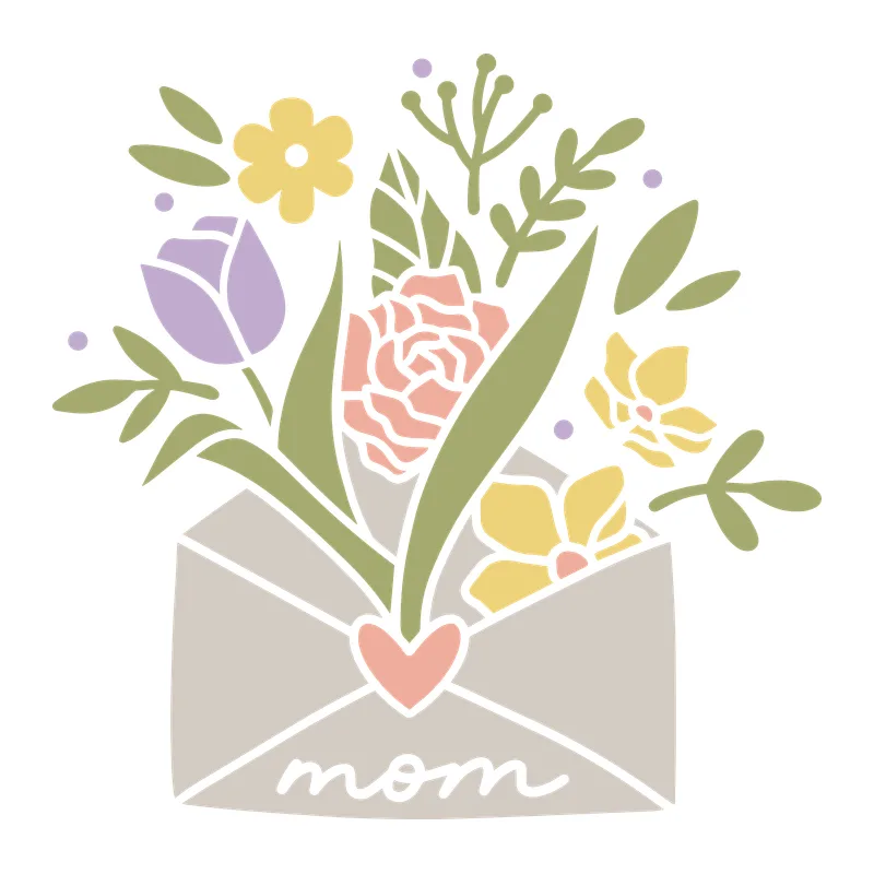 Mom Flowers Envelope