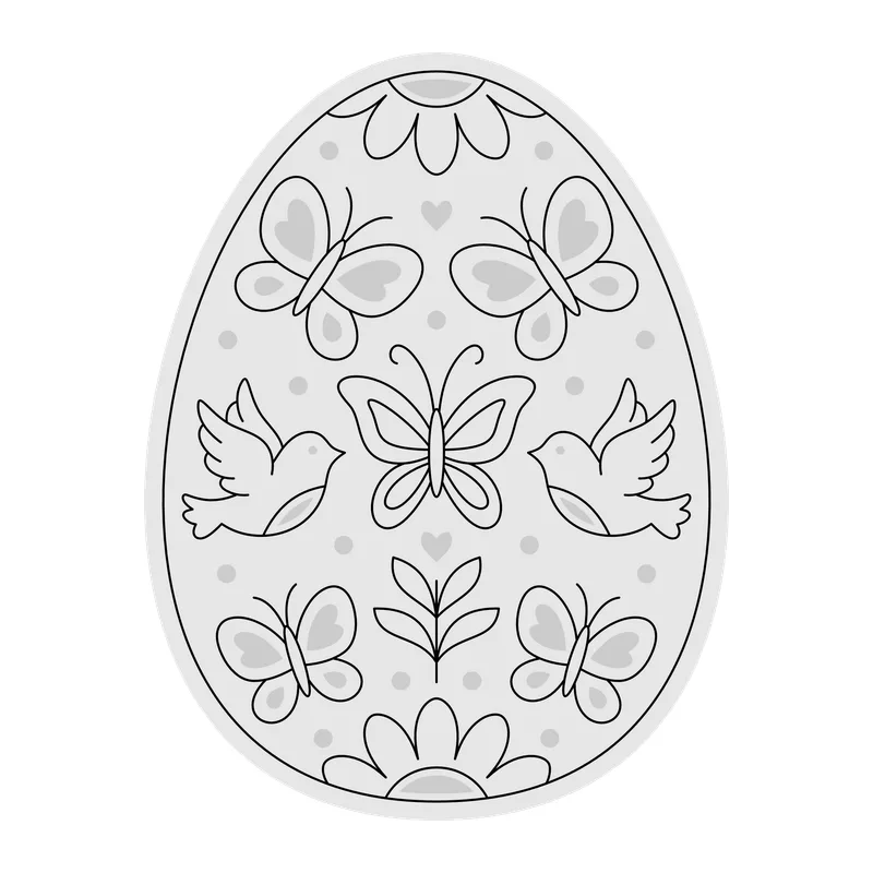 Folk Art Easter Egg