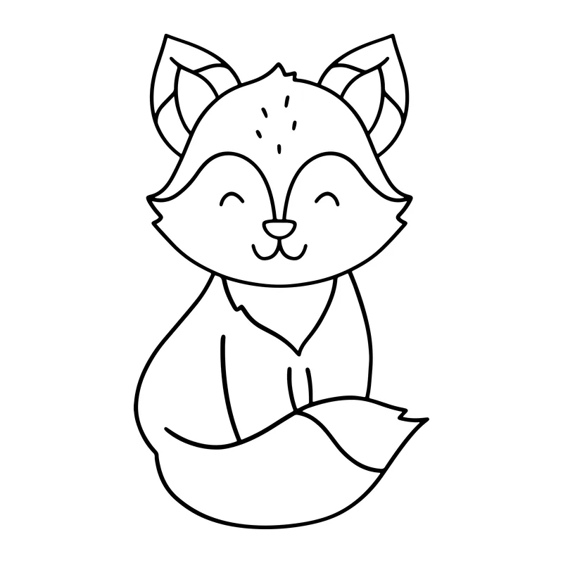 Cute Smiling Fox
