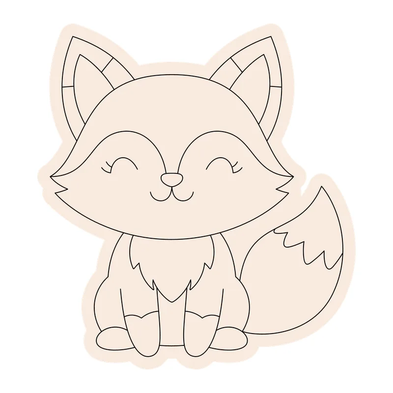 Cute Sitting Fox