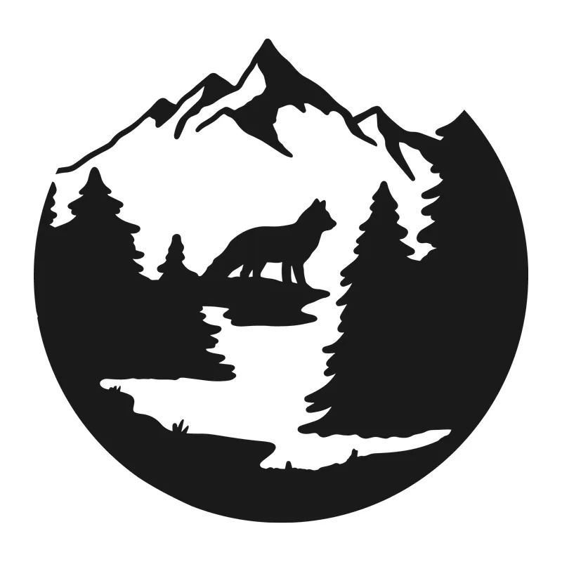 Fox in Forest Scene