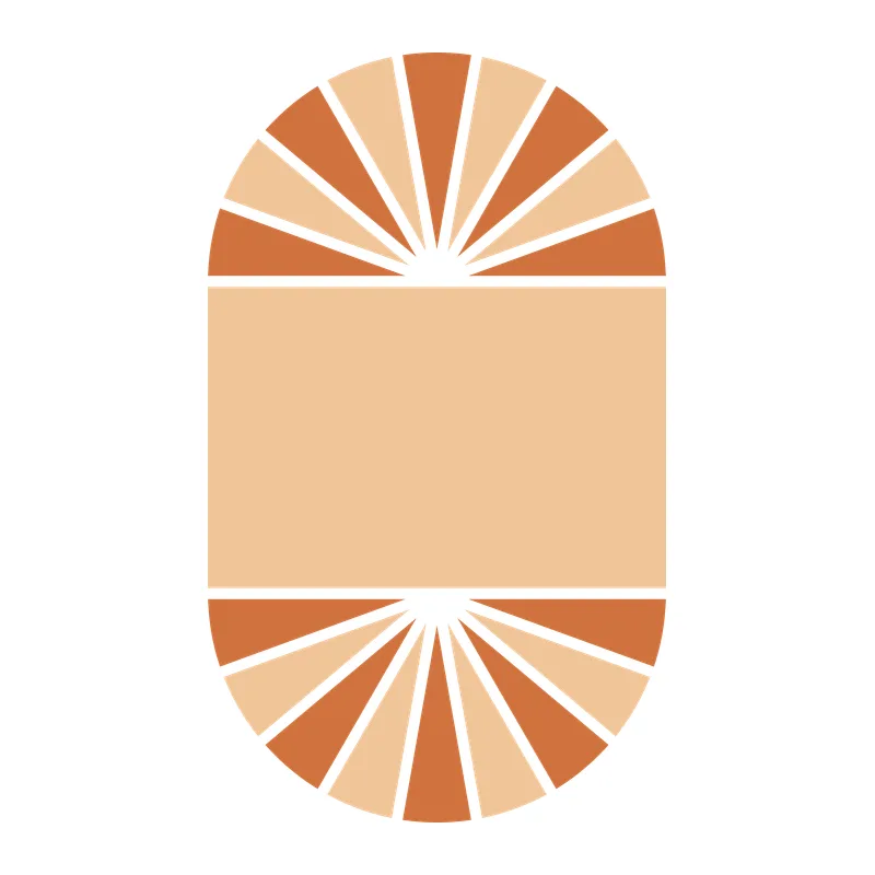 Retro Sunburst Arch Frame