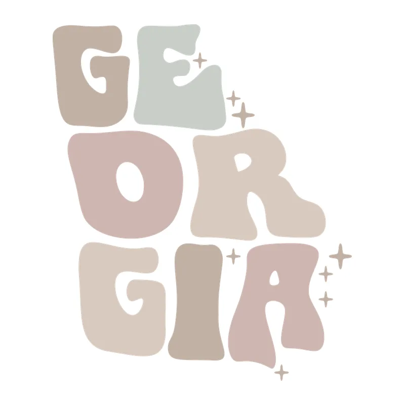 Groovy Georgia State Lettering