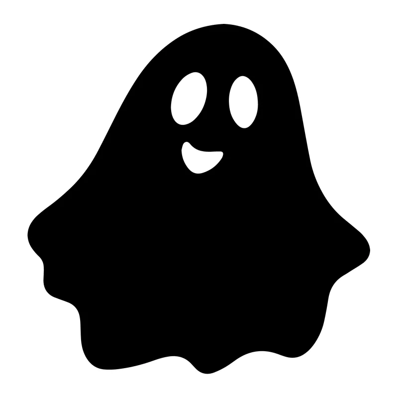 Smiling Ghost Silhouette