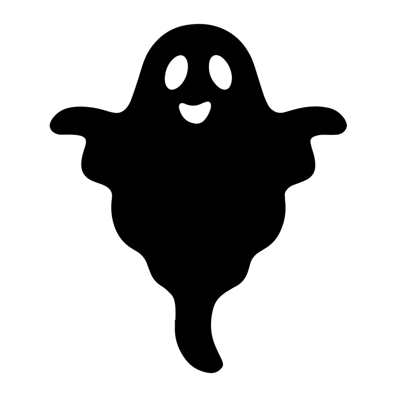 Smiling Ghost Silhouette