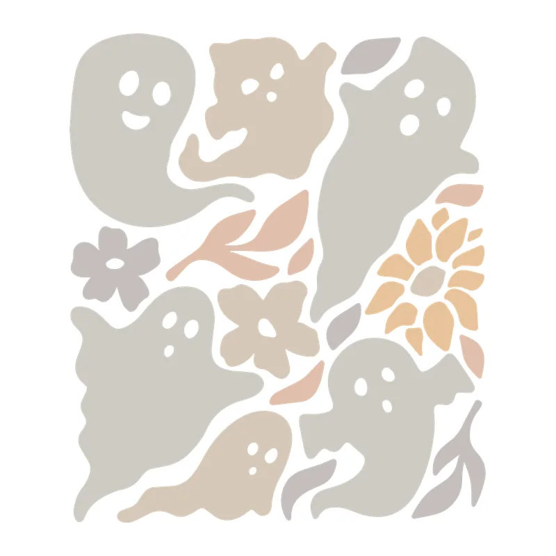 Boho Ghosts and Flowers