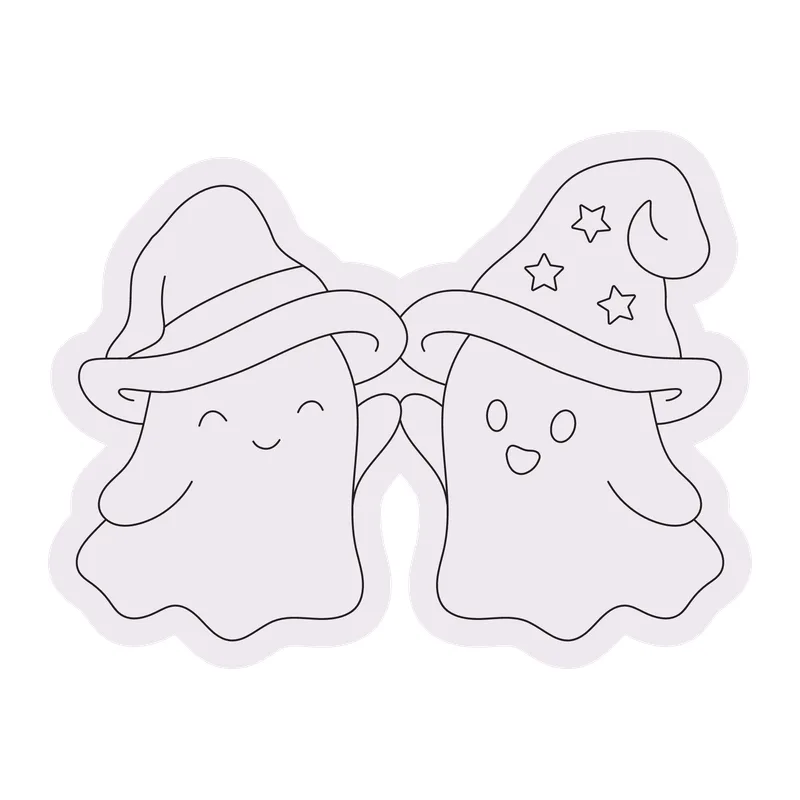Ghost Friends in Witch Hats