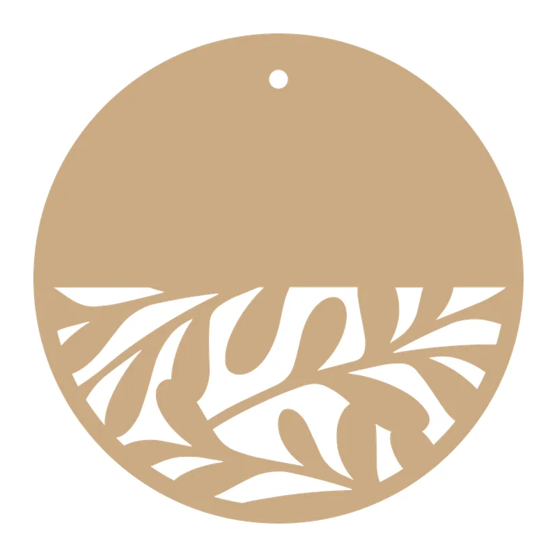 Leafy Round Gift Tag