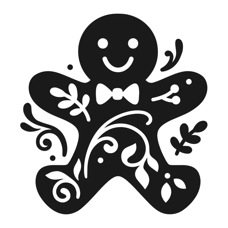 Folk Flourish Gingerbread Man