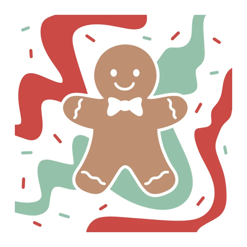 Gingerbread Man With Bow Tie