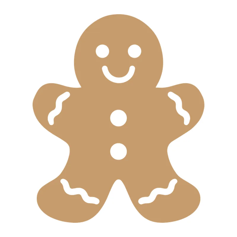 Smiling Gingerbread Man