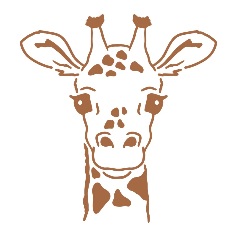 Giraffe Face Portrait
