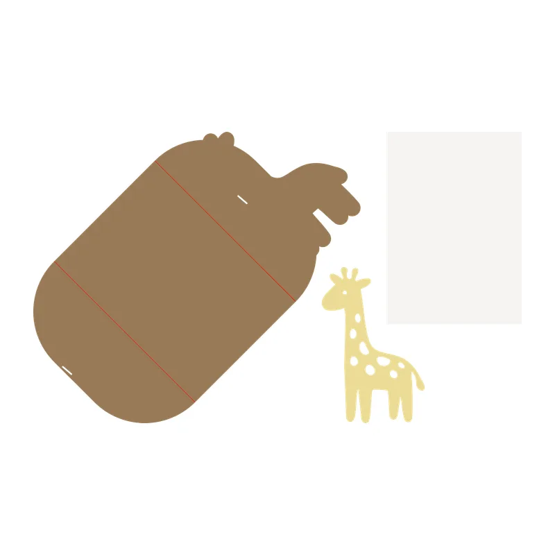 Giraffe Gatefold Card