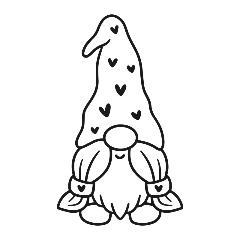 Heart Hat Girl Gnome