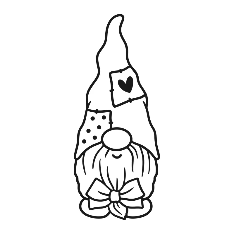 Patchwork Hat Girl Gnome