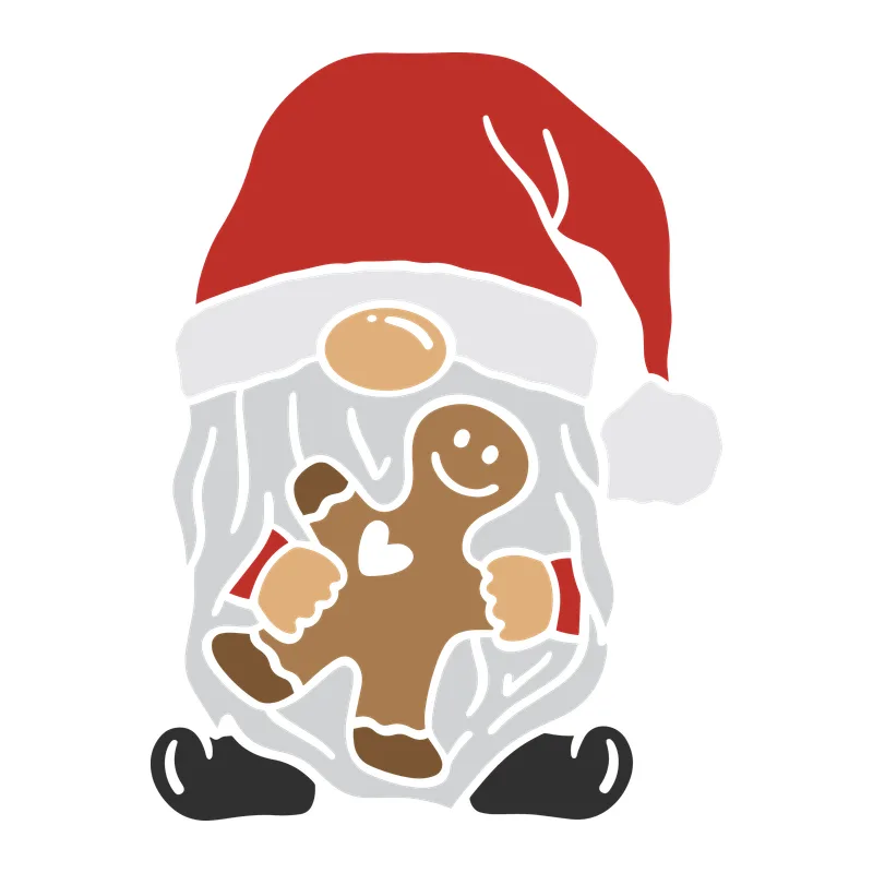 Gnome Holding a Gingerbread Man