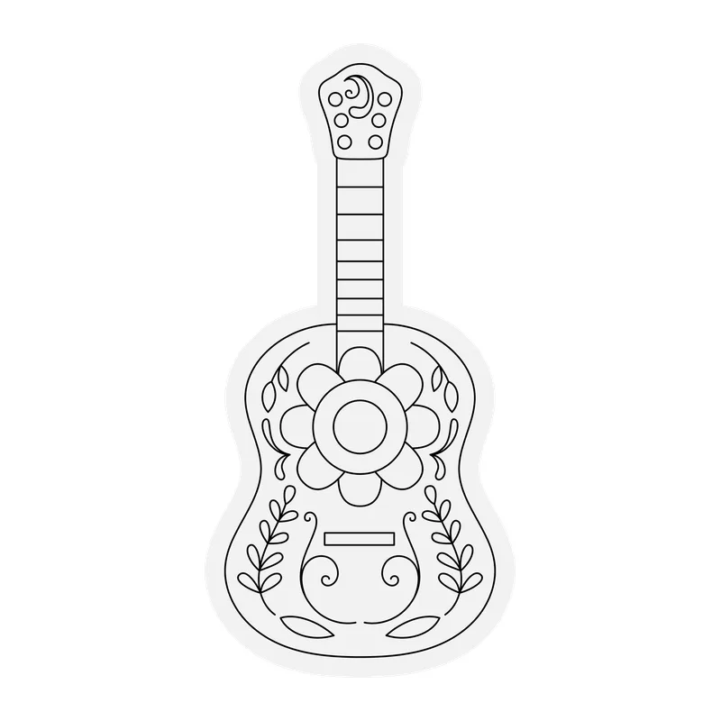 Folk Floral Guitar