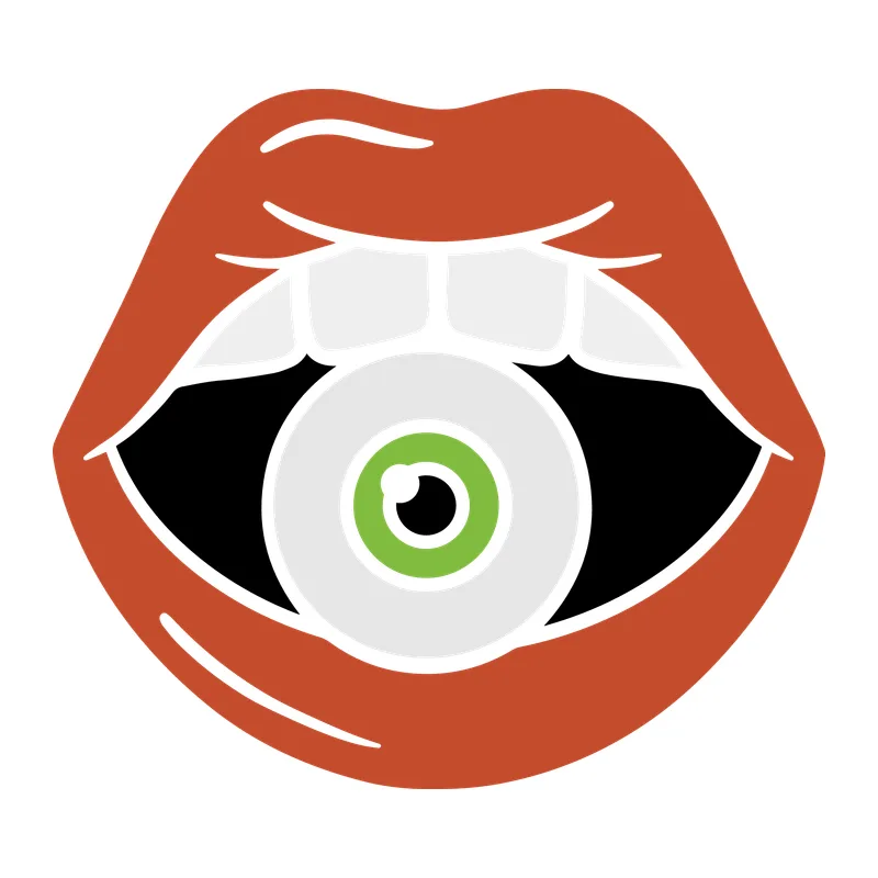 Halloween Lips With Eyeball