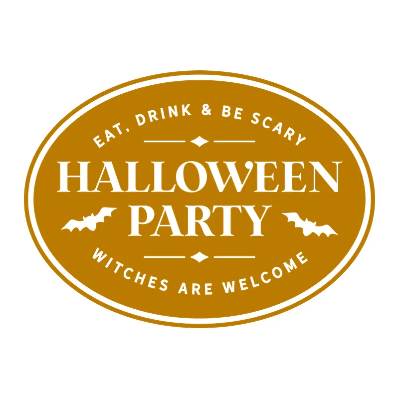 Halloween Party Oval Badge