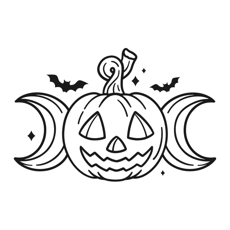 Triple Moon Jack-O-Lantern