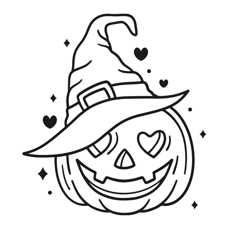 Lovestruck Witch Hat Pumpkin